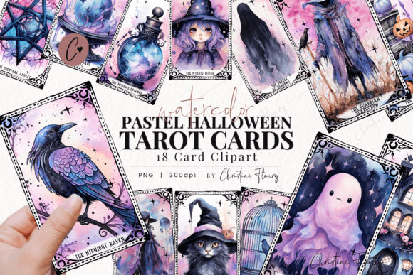 Download Pastel Halloween Tarot Cards Clipart - Car Collection