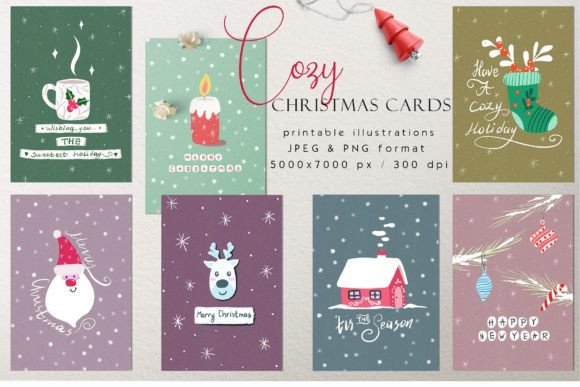 Download Christmas Card Print Templates - Car Collection