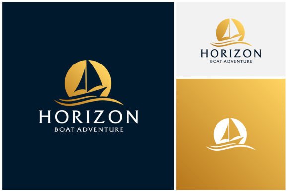 Download Sunset Sail Boat Ship Vessel Moon Logo - Moon logo Collection
