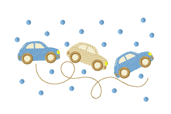Download Cute Cars Embroidery Design – Baby Car - Car Collection