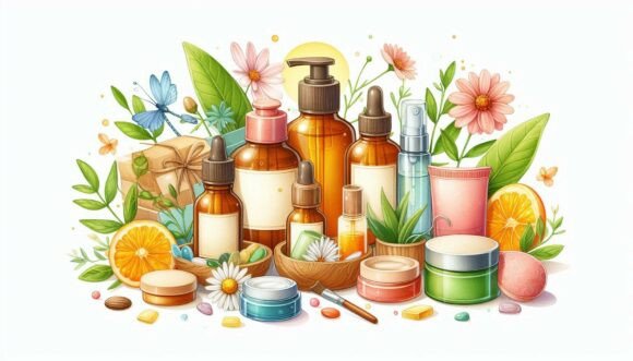 Download Organic Skincare Product Mockup in Flat - Car Collection