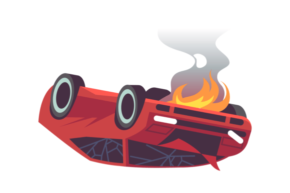 Download Damaged Flat Car. Auto Accident on Road, - Car Collection