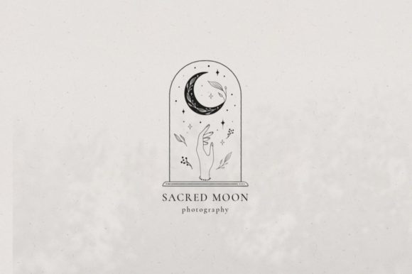 Download Sacred Moon Logo Templates Kit. - Moon logo Collection