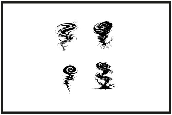Download Tornado Silhouette Swirling in Motion - Silhouette Collection