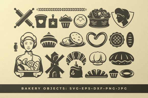Download Bakery and Food Silhouettes and Icons - Silhouette Collection