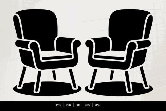 Download Modern Armchair Silhouette Set - Silhouette Collection