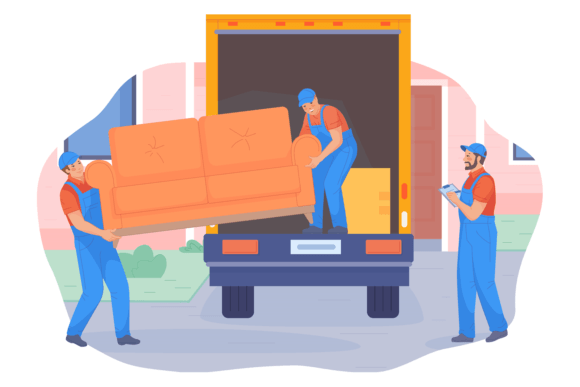 Download Moving Service Workers Carrying Furnitur - Car Collection