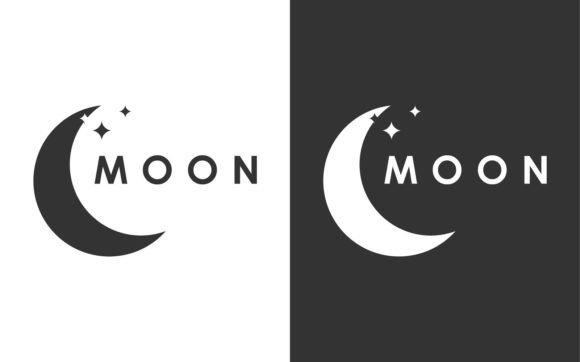 Download Moon Logo Template in Flat Style - Moon logo Collection