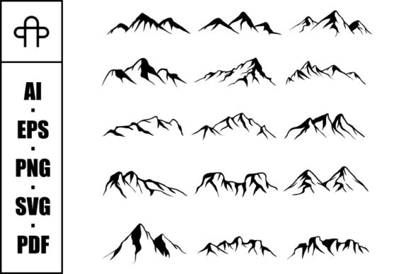 Download Mountain Silhouette Set Collection - Silhouette Collection